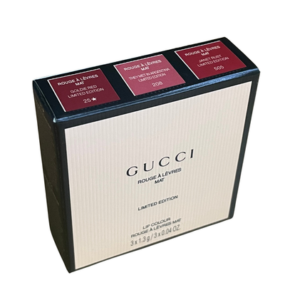 GUCCI Rouge À Lèvres Mat Lipstick – Trio Mini Shades (#25, #208