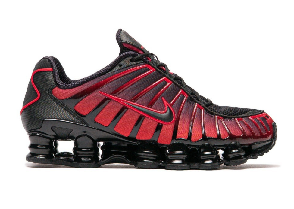Nike Shox TL Black University Red Gradient IF6202-001 Men's Size