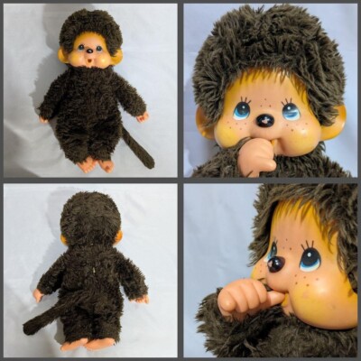 1974 Vintage Monchhichi First Generation Blue Eye Tag Showa Retro