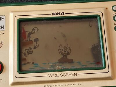 Vintage Nintendo Game & Watch POPEYE Handheld game w/Manual set