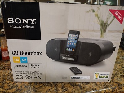 Sony AM/FM STEREO & CD BOOMBOX ( ZS-S3iPN) works with iPod