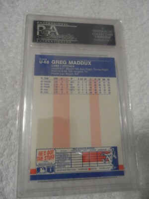 1987 Fleer Update #U-68 Greg Maddux Rookie Card PSA 10 GEM MINT | eBay