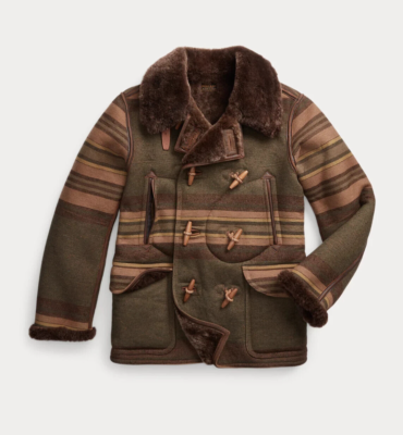 RRL Double RL Ralph Lauren Wool Peacoat Shearling Southwest Jacket