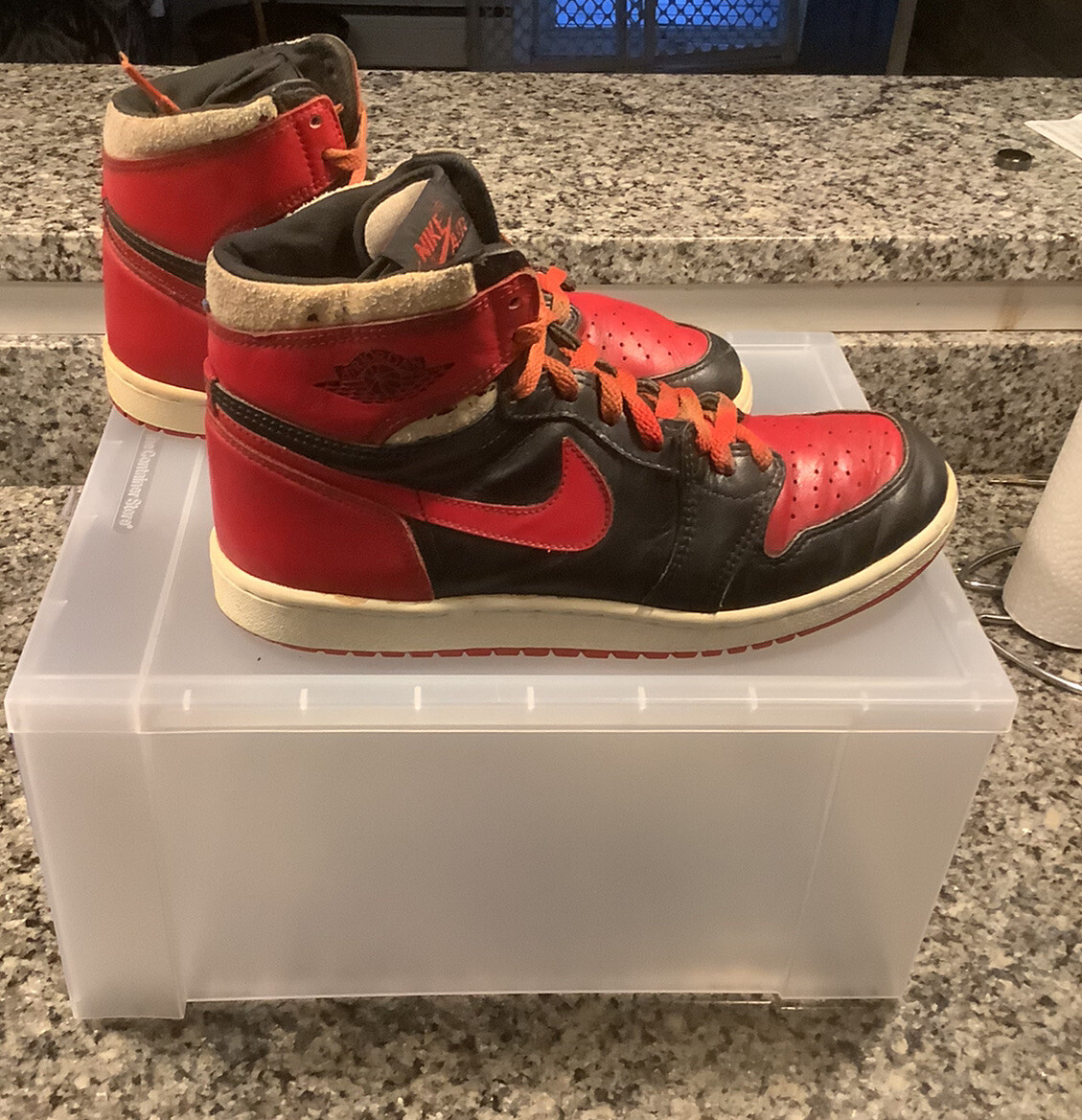 1985 OG Air Jordan 1 Bred Size 10.5 Black/Red Original Vintage MJ