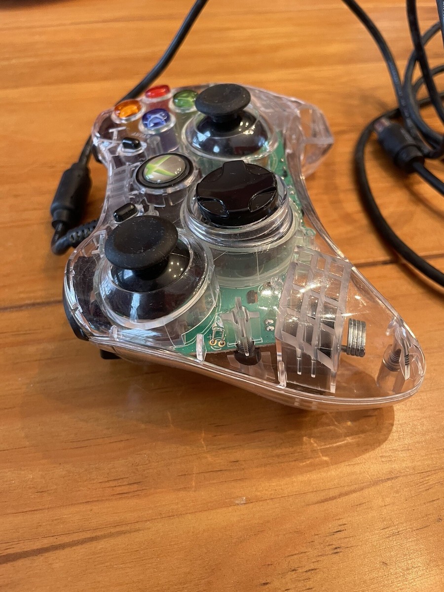 Xbox 360 Wired Clear Afterglow Controller Model PL-3602 | eBay