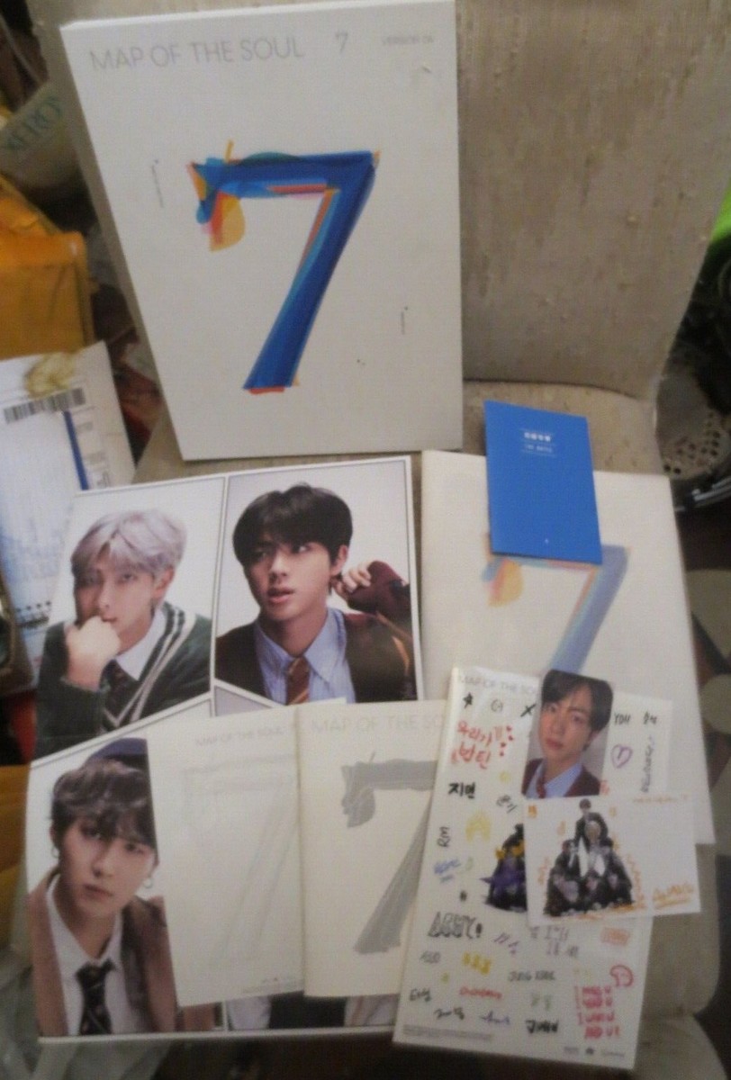 BTS Map of the Soul 7 album ver 4 with photocards Stickers Poster