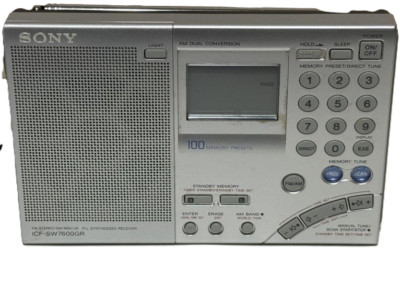 Sony ICF-SW7600GR World Band Receiver AM/FM/SW/SSB Radio Used from