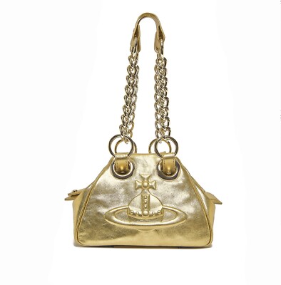 Vivienne Westwood Archive Orb Metallic Gold Shoulder Bag | eBay UK