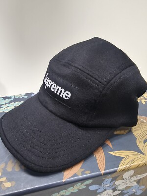 Supreme Wool Camp Cap Black FW20 | eBay
