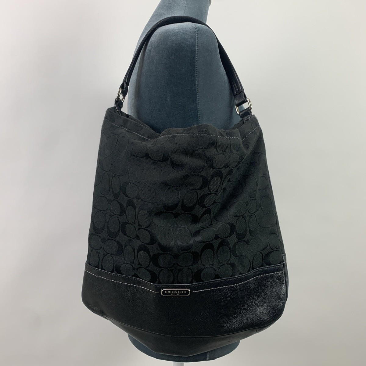 Coach Park Signature Hobo Black Bag G1392-F23279 | eBay