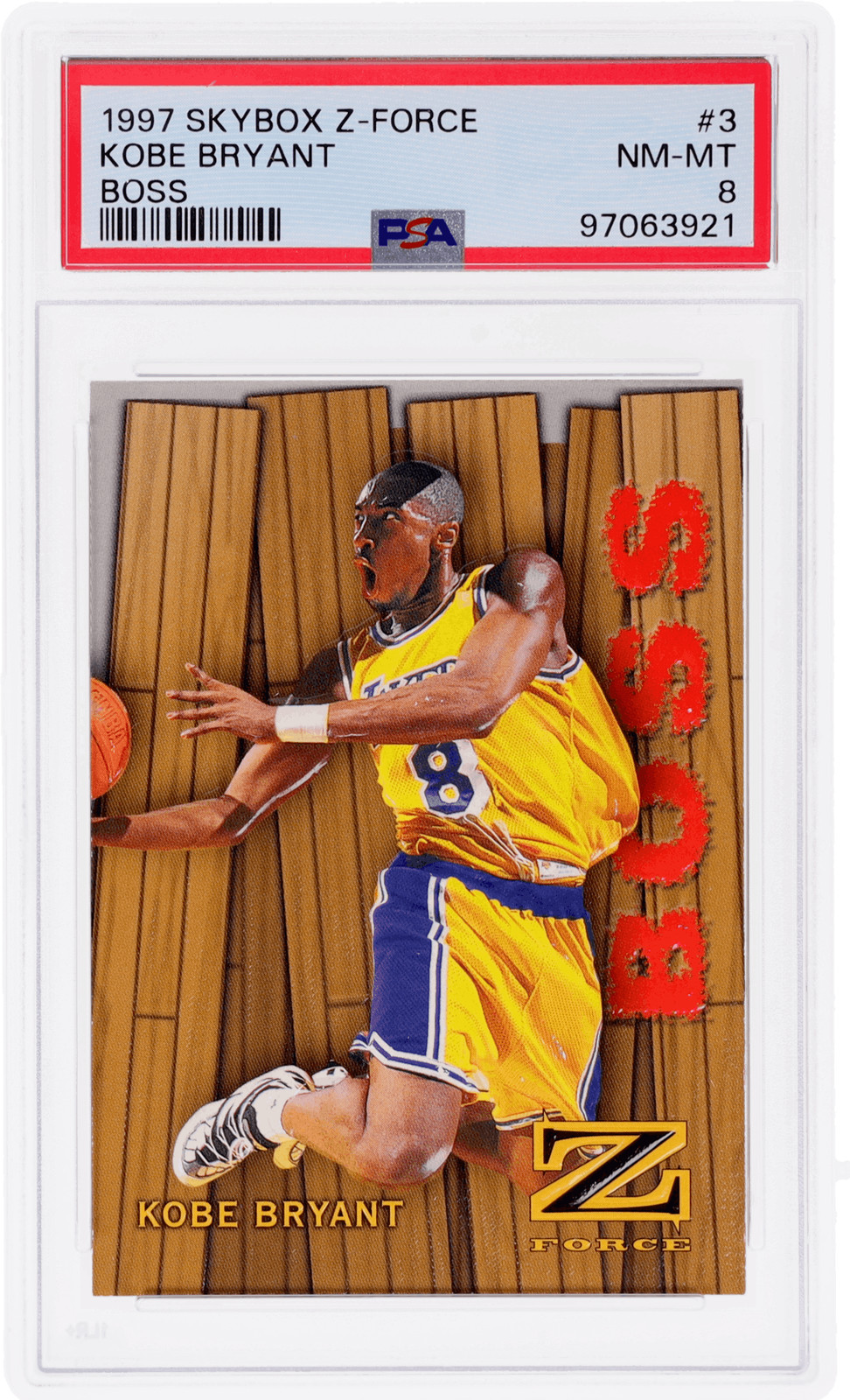 Kobe Bryant 1997 Skybox Z-Force #3B Boss Price Guide - Sports Card
