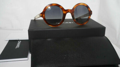 coco chanel sunglasses women used brown round big y2k vintage gold