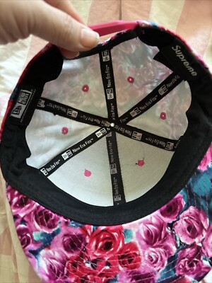 supreme x new era floral roses adjustable cap hat NWOT | eBay