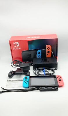 Nintendo Switch Neon Red/Neon Blue Console Used Japan Console with