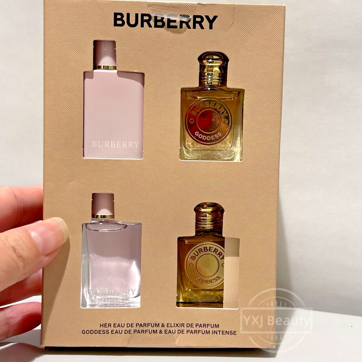 New 4PCS Burberry Her & Goddess EDP Perfume Splash Mini Set (4x 5