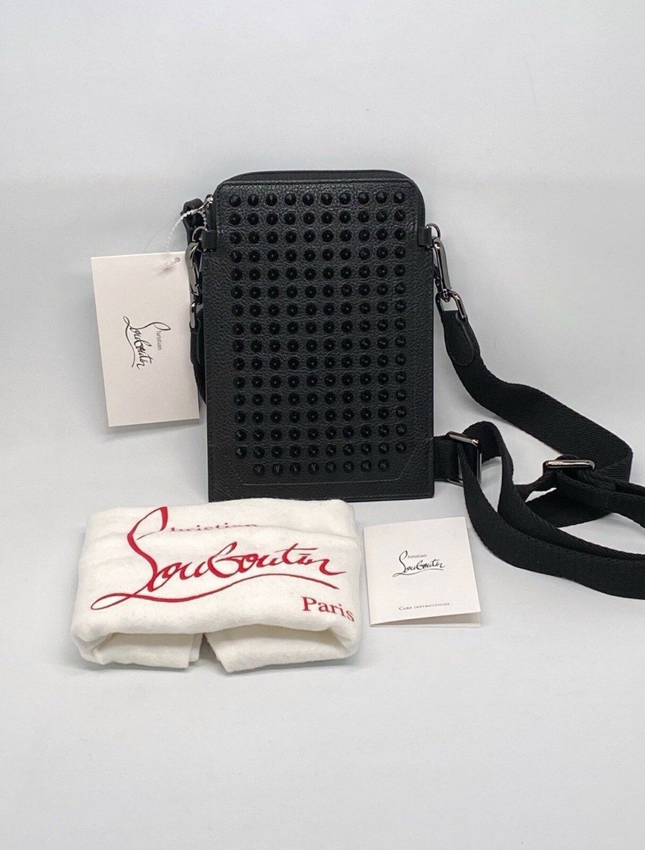 Christian Louboutin Loubilab Spiked Leather Crossbody Bag | eBay