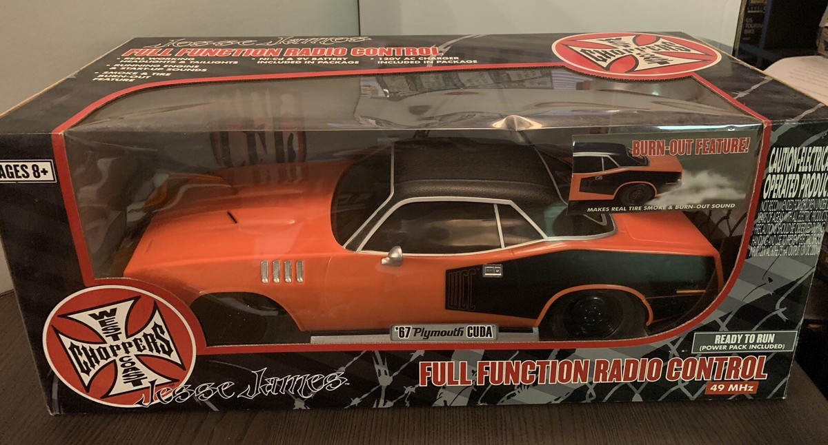 Massive 1/10 West Coast Choppers Jesse James '67 Plymouth CUDA RC