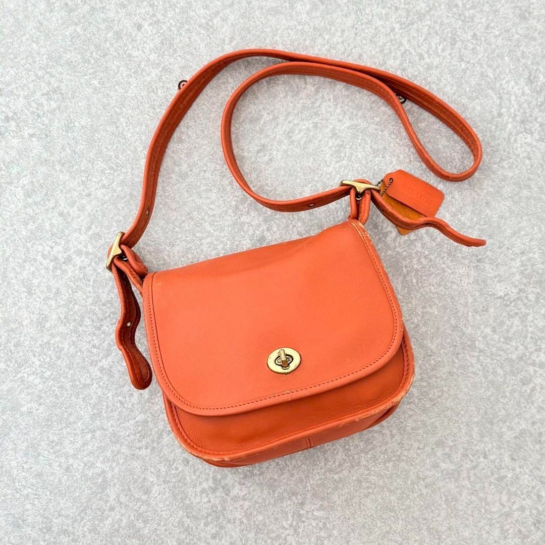 Vintage COACH Legacy Trail Small Flap Shoulder bag Turn lock