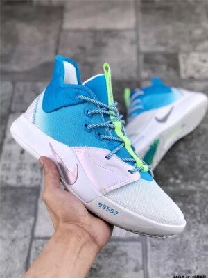 Nike PG 3 Paul George Lure Tint Blue Basketball AO2607-005 Sz 18