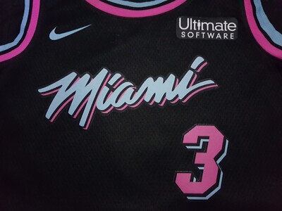 Nike Miami Heat Dwyane Wade Vice Nights City Edition Jersey Men