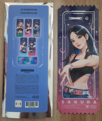 LE SSERAFIM x Overwatch 2 Perfect Night Sakura Photo Ticket Card