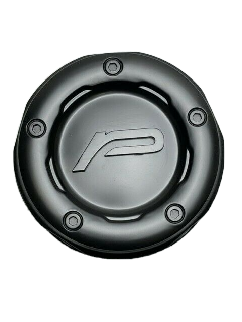 Pacer Satin Matte Black Snap In Wheel Center Cap CAP-8LP-M17P C