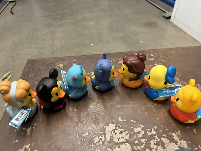 DISNEY RUBBER DUCKS 8-PC SET 3x3” With The ***BONUS Christmas