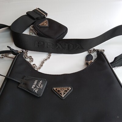 Prada Re-Edition 2005 Women's Shoulder Bag Crossbody Set Tessuto