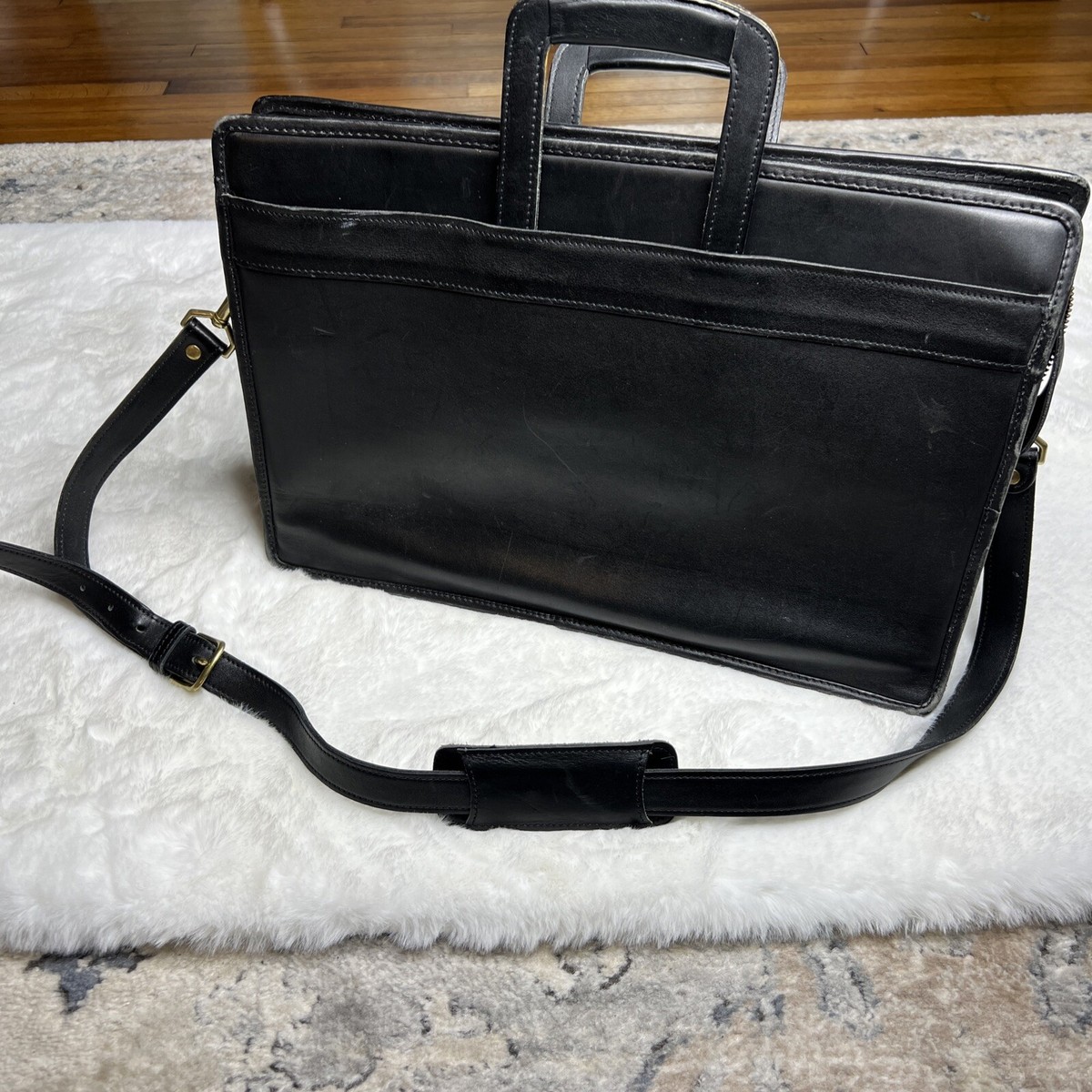 COACH VINTAGE LEATHER TOTE BRIEFCASE BUSINESS Work Bag Adjustable