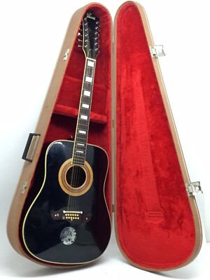 IBANEZ CONCORD BLACK 752. 12 CORDE '70s VINTAGE CHITARRA ACUSTICA