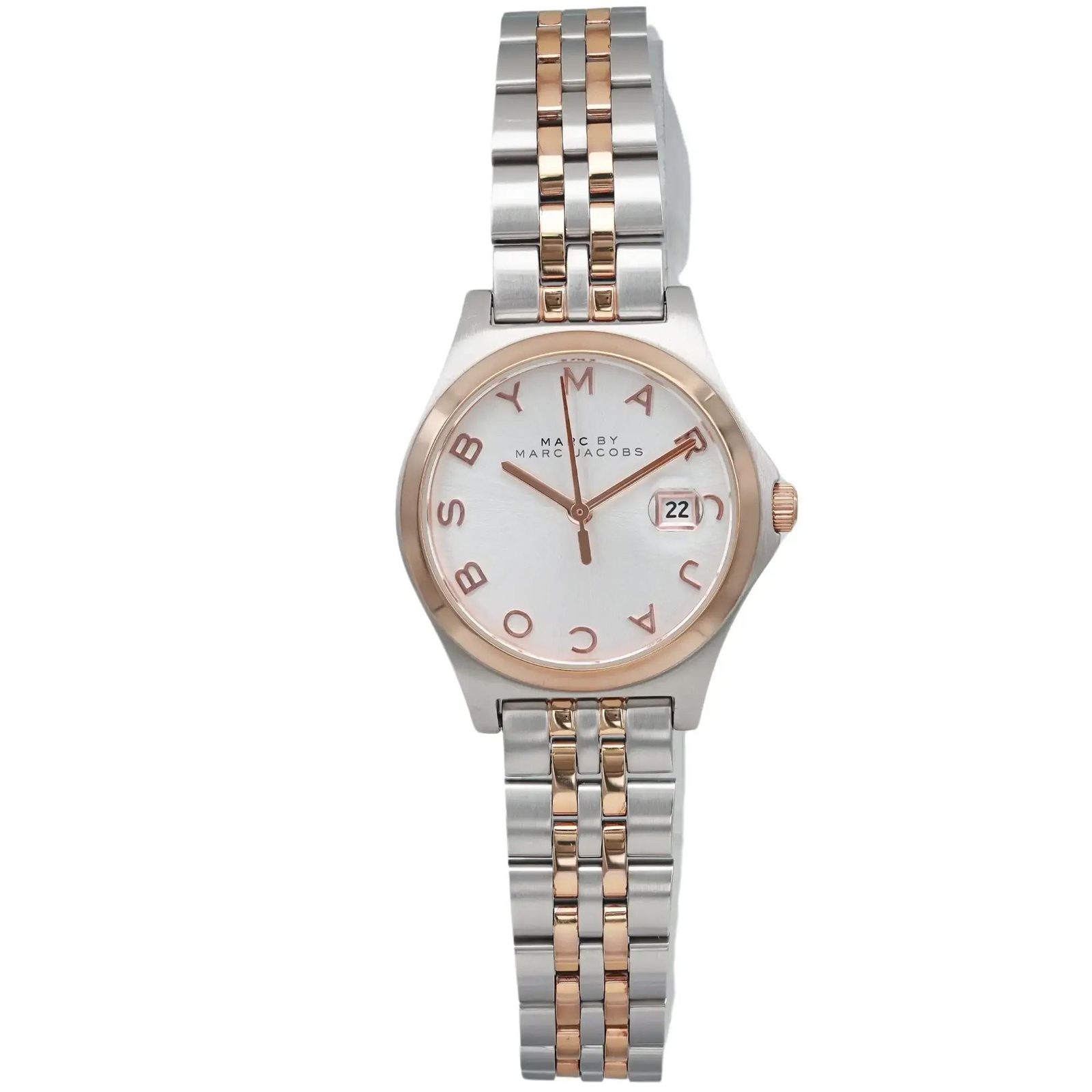 Marc By Marc Jacobs The Slim Silver Dial Two-Tone Ladies Watch