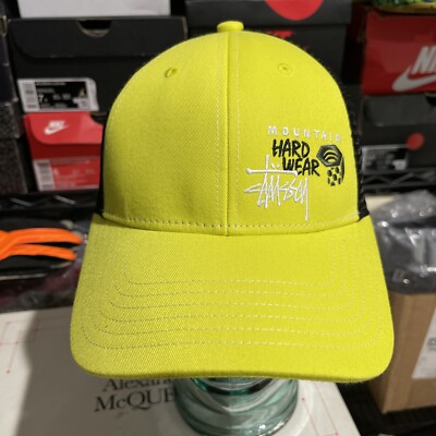 Stussy Mountain Hardwear Hat Cap Mens Adjustable Yellow Trucker