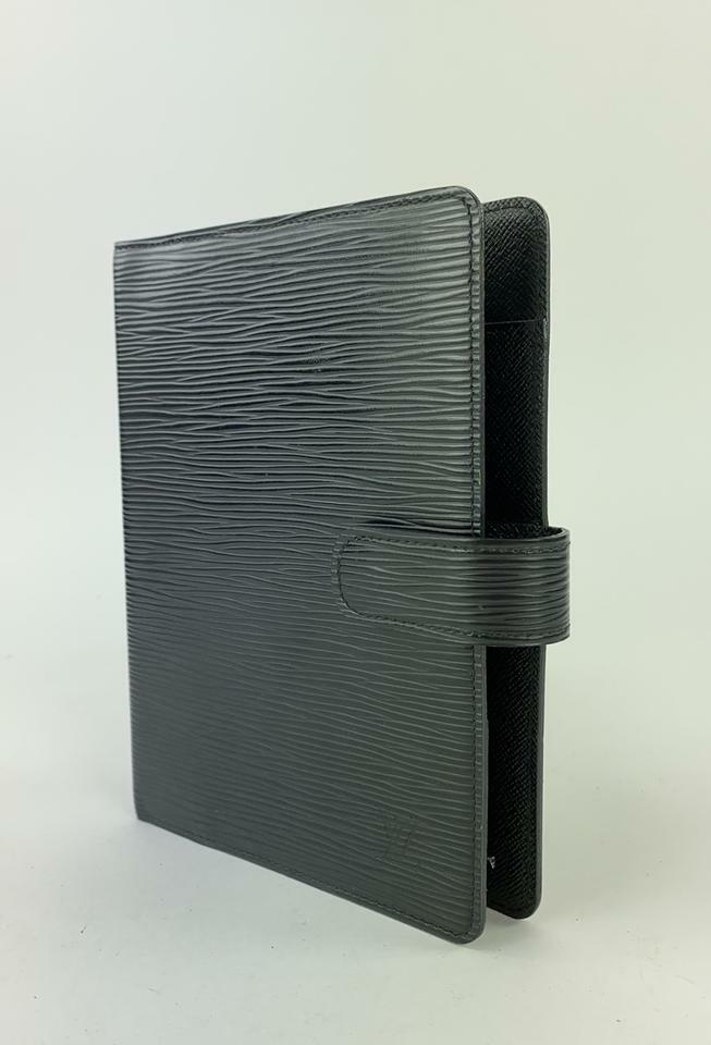 Louis Vuitton Black Epi Leather Noir Medium Ring Agenda MM