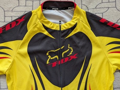 ○ VINTAGE FOX RACING CYCLING FULL ZIPPER SHIRT SIZE MEN'S ADULT M