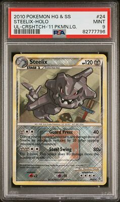 PSA 9 Steelix Holo Crosshatch League #24 2010 Pokemon Unleashed