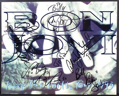 Bon Jovi 1993 Tour Program Signed by Jon Bon Jovi & Four Band