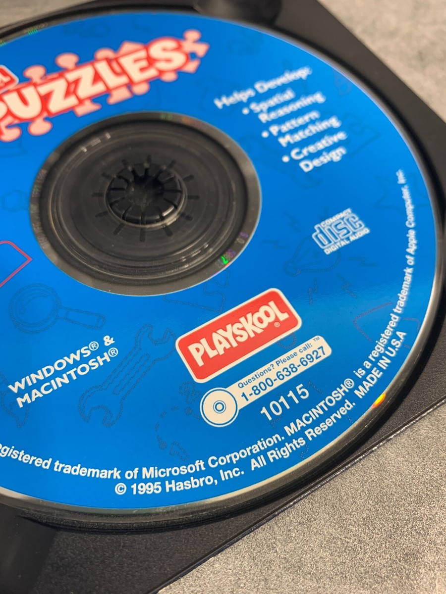 Playskool Puzzles CD for Windows 95 Macintosh PC Game - Manual