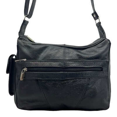 Vintage 80s 90s Medium Soft Patchwork Leather Handbag Shoulder Bag