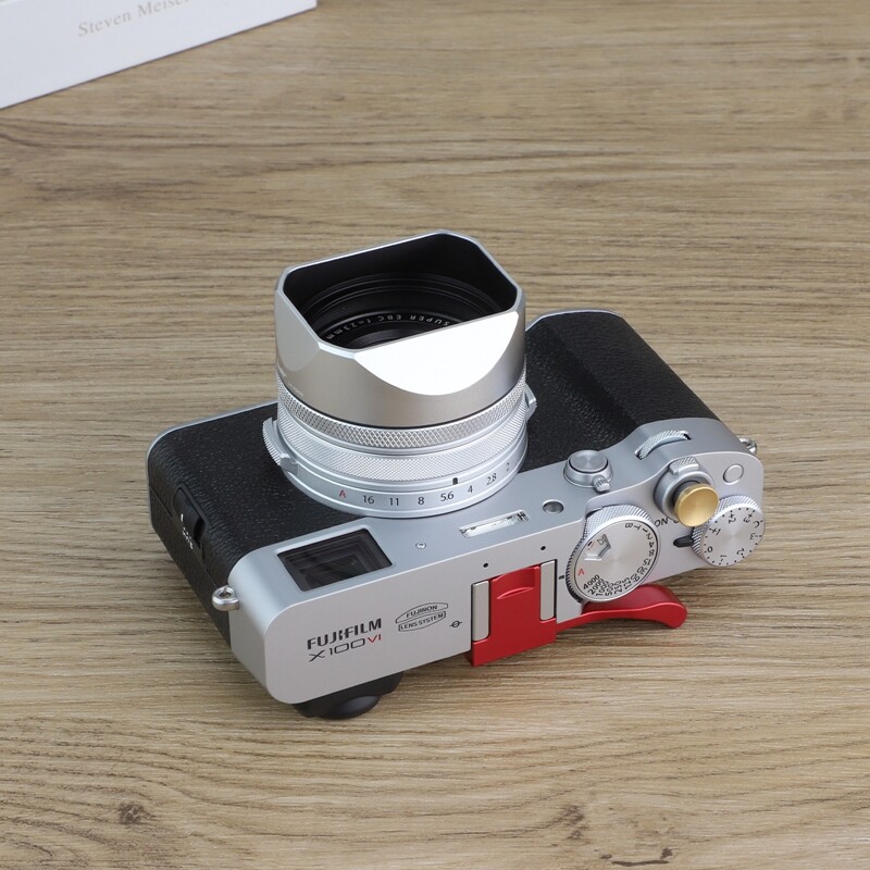 Square Metal Lens Hood for Fujifilm X100VI X100V fit Fuji Original