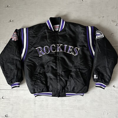 Vintage 90s Colorado Rockies Starter Diamond Collection Satin