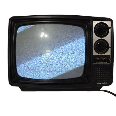 Hitachi TV Television Transistor TV Model P-40 Vintage 1977 Tested