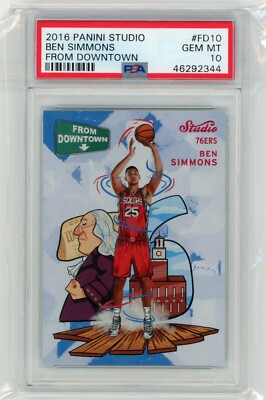 2016 Panini Studio #FD10 Ben Simmons From Downtown Rookie PSA 10