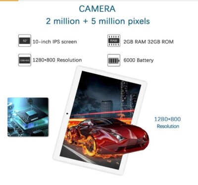 ZONKO Tablet 10.1 inch Android Tablet with 2GB+32GB, 3G Phone