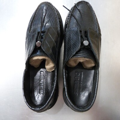 Engineered Garments × Sebago Black Coverdeck Exotic US Men's Size