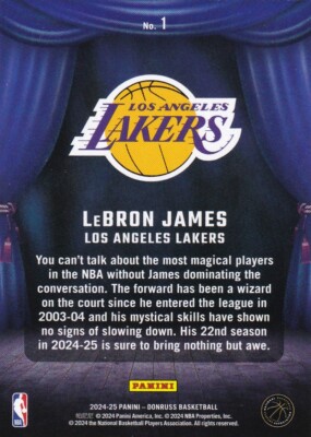 2024-25 Donruss LeBron James Magicians #1 Lakers PWE | eBay