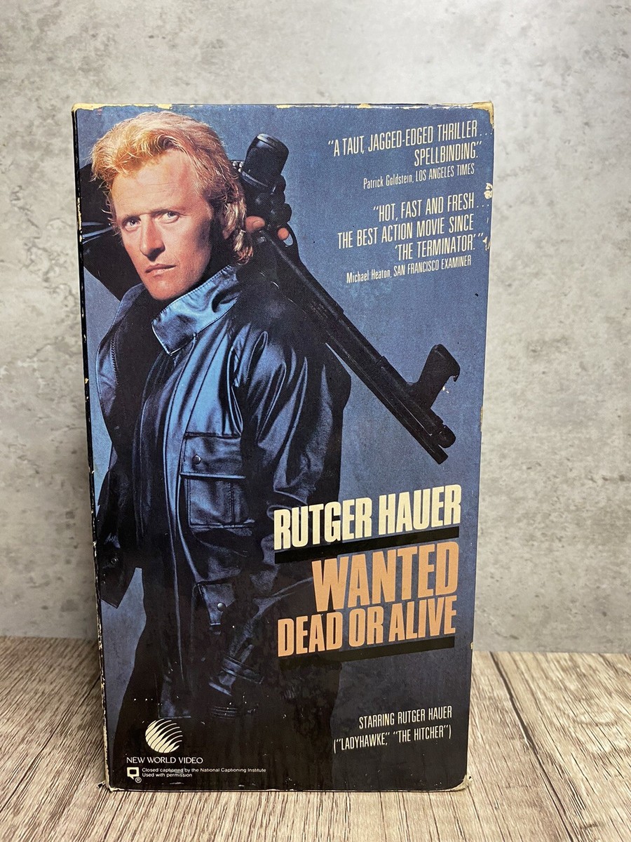 Wanted Dead Or Alive (VHS, 1987) Action / Thriller, Rutger Hauer