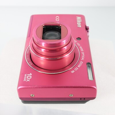N.Mint】Nikon COOLPIX S6200 Pink 16MP 10x Zoom Compact Digital