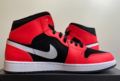 Nike Air Jordan 1 Mid Black Infrared 23 White 554724-061 SIZE 15