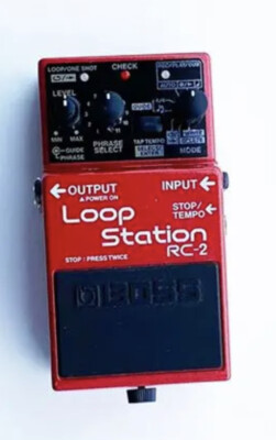 Boss RC-2 Loop Station Looper Guitar Effects Pedal Red Near Mint