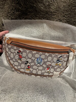 Disney X Coach Belt/Fanny Bag Signature Textile Jacquard Mickey